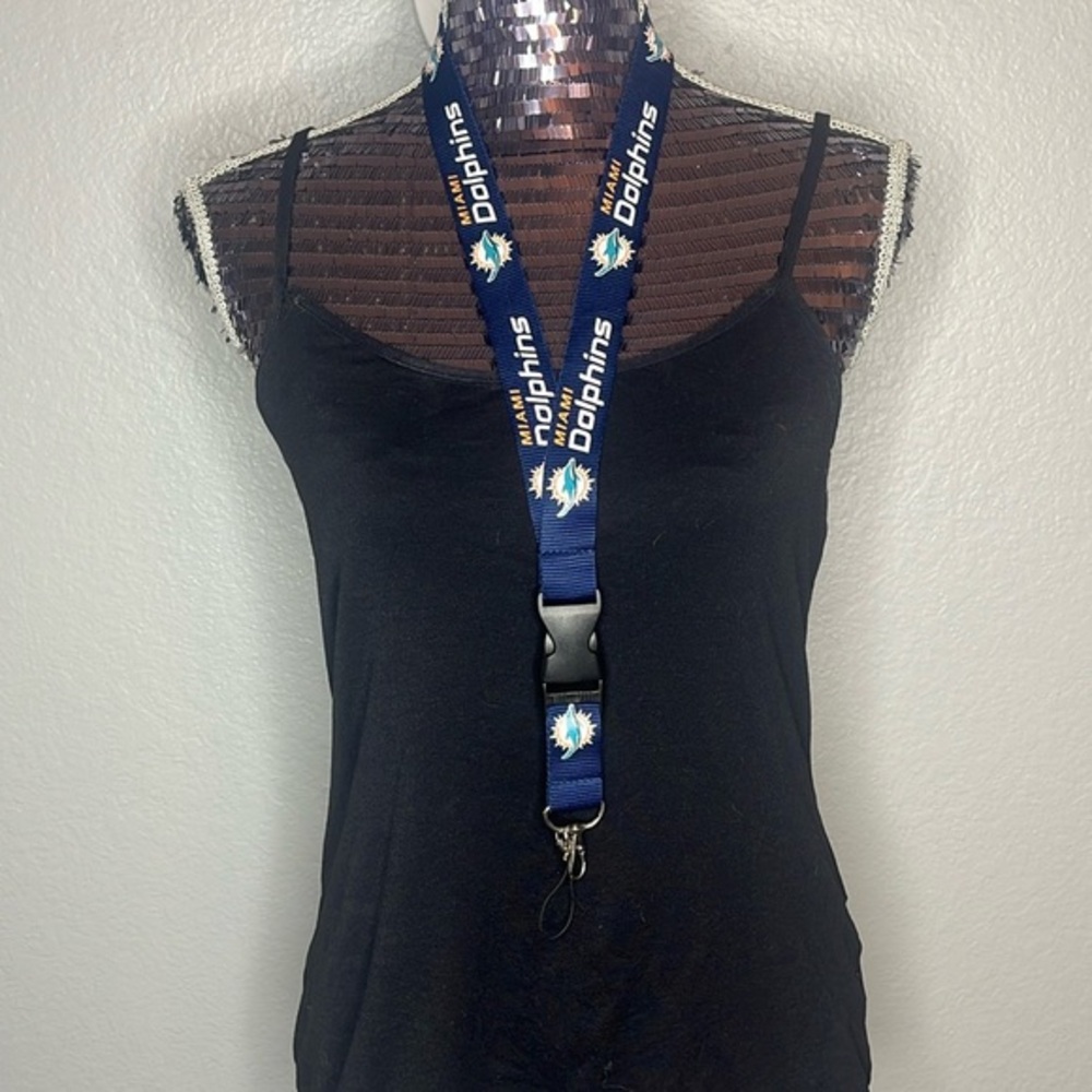 Miami Dolphins Lanyard Keychain